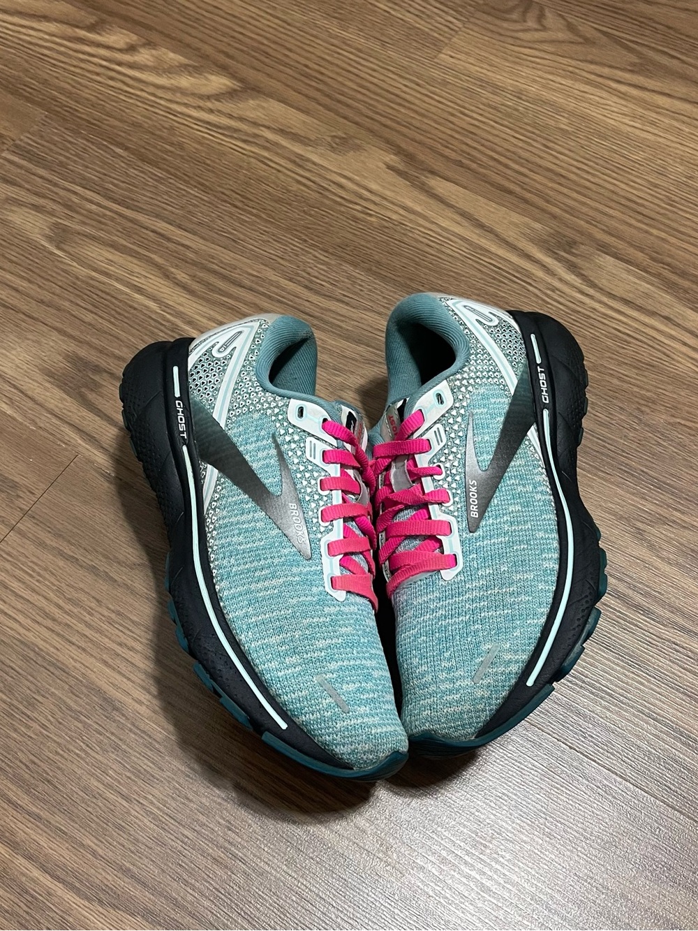 Brooks Ghost 14 Women’s Running Shoes 1203561B141 Teal blue Aqua Pink Size 6